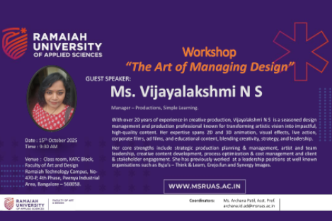 Workshop on “The Art of Managing Design”